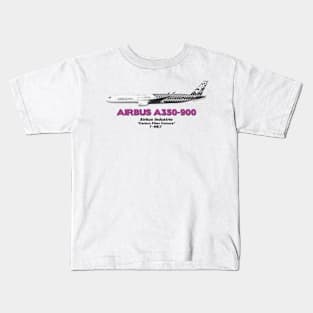 Airbus A350-900 - Airbus "Carbon Fiber Colours" Kids T-Shirt